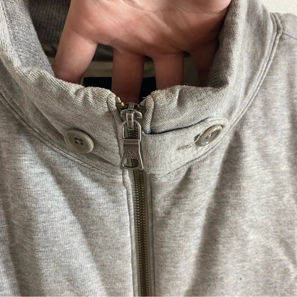 Banana Republic Gray Vest Men’s Large Jersey Full Zip